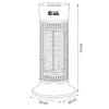 Stufa Alogena a Colonna 900W Compatta Oscillante in Fibra di Carbonio