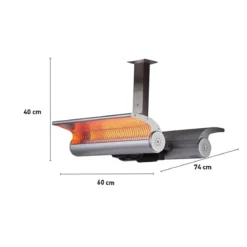 Stufa Infrarossi da Soffitto da Esterno a 4000W Riscaldatore Elettrico
