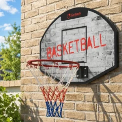 Tabellone Basket da Parete Canestro 30x30 cm Rete Impermeabile Esterno