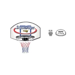 Tabellone Canestro da Basket Metallo Rete Bambini Bimbi Pallacanestro Basketball