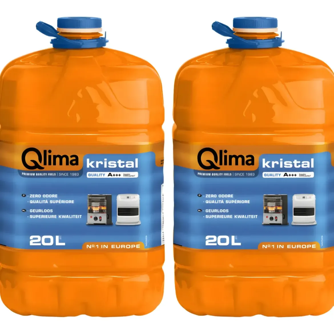 2 Taniche Combustibile Liquido Stufe Portatili 20L Paraffina Premium