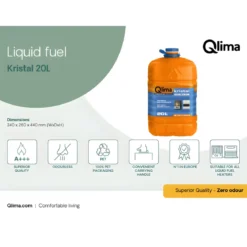 2 Taniche Combustibile Liquido Stufe Portatili 20L Paraffina Premium