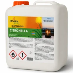 8 Taniche 5L Bioetanolo con Citronella per Biocamini da Esterno