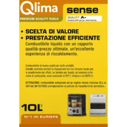 6 Taniche PET Riciclabile 10L Combustibile Liquido Paraffina per Stufe