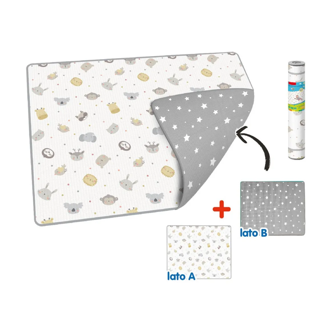 Tappeto Antitrauma per Bambini 200x150 Arrotolabile Tappetone Morbido