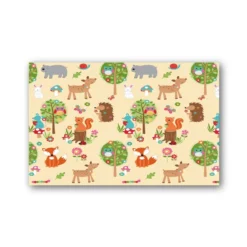 Tappeto per Bambini 150x120 Colorato Arrotolabile Antitrauma Antiscivolo Interno