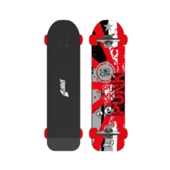 Tavola da Skateboard Nero 76 cm Max 100kg Bambino Adulto in Legno Skate Completo