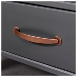 Tavolino Basso in Legno da Caffe 115x60 Grigio Tavolo Soggiorno
