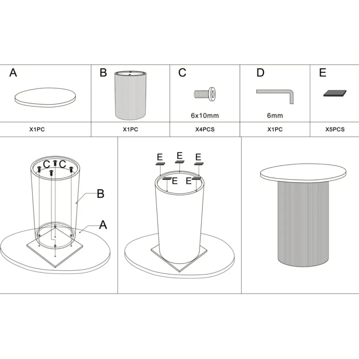Tavolino da Caffè in Metallo con Piano Marmo Artificiale Bianco Salone
