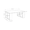 Tavolino da Salotto 105x60 cm Bianco Basso da Caffe