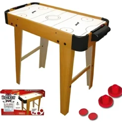 Tavolo Air Hockey con Ventola 12 V Batteria 2 Dischi Table come Mini Biliardino