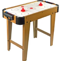 Tavolo Air Hockey con Ventola 12 V Batteria 2 Dischi Table come Mini Biliardino