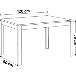Tavolo Allungabile da Pranzo 120x80 cm Cemento e Bianco
