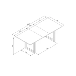 Tavolo Allungabile 160 200x90 Rovere Prolunga Estensibile Rettangolare Salotto