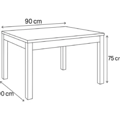 Tavolo da Pranzo a Libro 90x90 cm Bianco Moderno