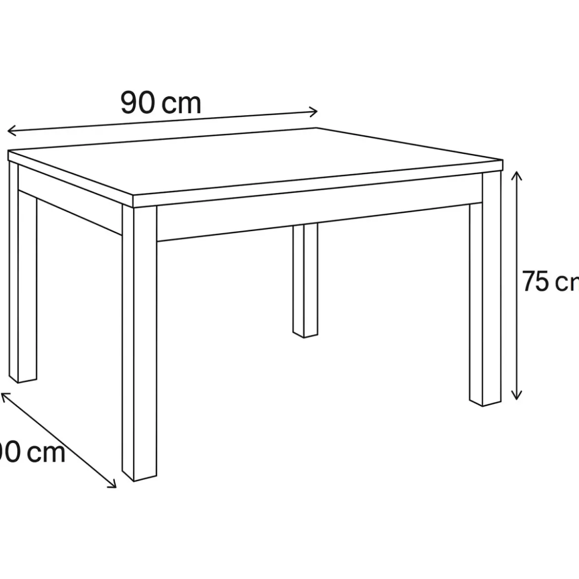 Tavolo da Pranzo a Libro 90x90 cm Bianco Moderno
