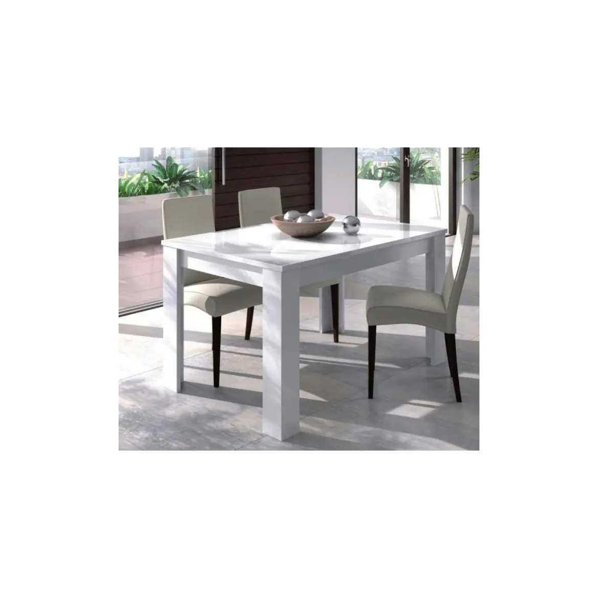 Tavolo Estensibile da Pranzo Allungabile Bianco Moderno Rettangolare per Salotto