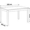 Tavolo Estensibile da Pranzo 120x80 cm Noce e Bianco