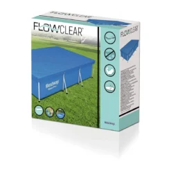 Telo Copertura per Piscina Rettangolare 4x2 Frame con Telaio Copripiscina