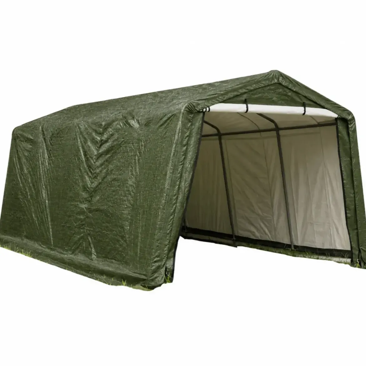 Telo di Ricambio Verde per Garage da Esterno in PVC Impermeabile
