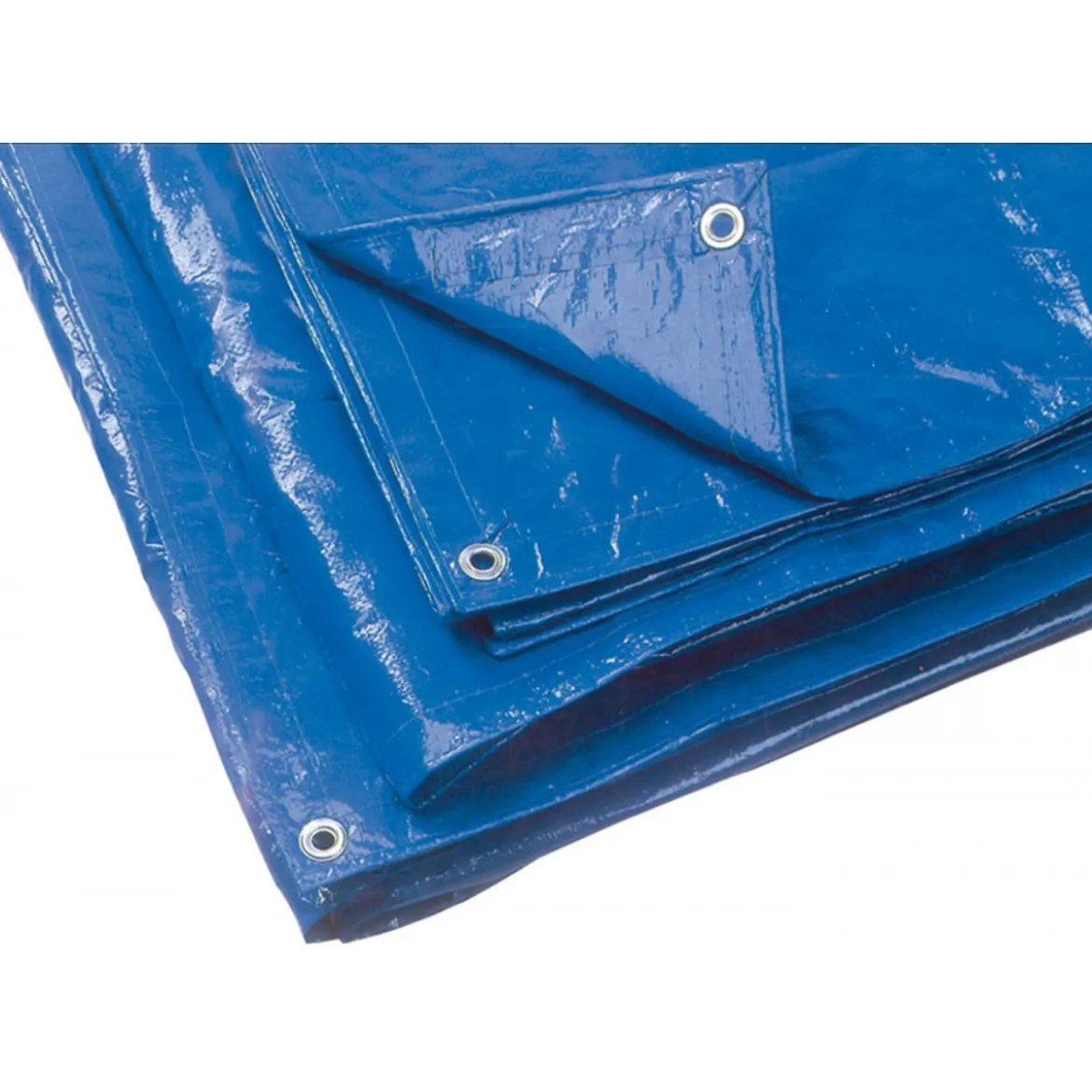 Telo Occhiellato 4x4 mt con Bordo Rinforzato Copertura in PVC Blu