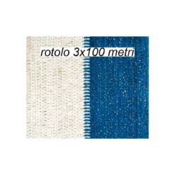 Telo Ombreggiante 3x100 Metri Azzurro per Recinzione Copertura Rete Oscurante