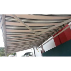 Tenda da Sole a Bracci Retrattili 250x200 Grigio con Rullo da Esterno Parasole