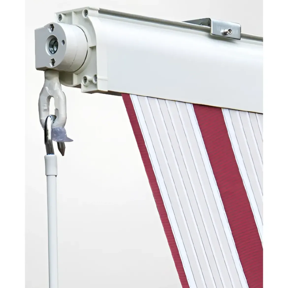 Tenda da Sole a Caduta Cassonata 80x250 Riga Rossa con Bracci