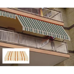 Tenda da Sole a Caduta 100x245 cm Alluminio e Poliestere Arancione