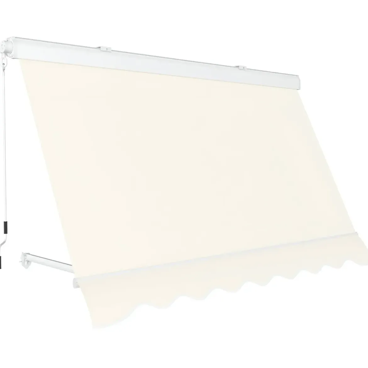 Tenda da Sole a Caduta 400x300 cm Beige Cassonata Bracci da Esterno