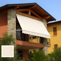 Tenda da Sole a Caduta 250x250 cm Beige Bracci Senza Cassone Esterno