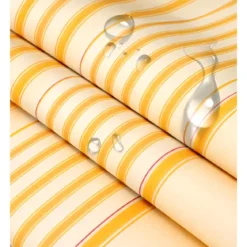 Tenda da Sole a Caduta 250x250 cm Rigato Giallo Bianco Senza Cassone