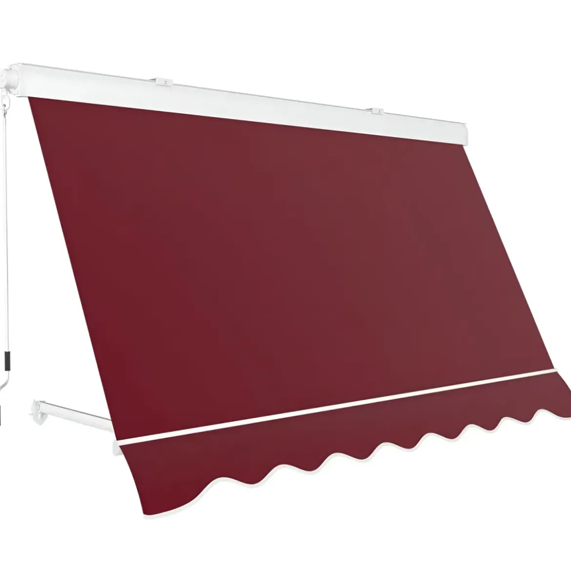 Tenda da Sole a Caduta 400x300 cm Rosso Ferrara Cassonata da Esterno