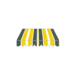 Tenda da Sole a Caduta 300x250 Gialla con Bracci Balcone Rullo Esterno Parasole