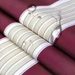Tenda da Sole a Caduta 100x250 Rigato Bordeaux Crema Senza Cassone