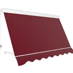 Tenda da Sole a Caduta 80x250 Rosso Ferrara Cassonata Bracci da Esterno