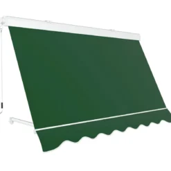 Tenda da Sole a Caduta 80x250 Verde Cassonata con Bracci da Esterno