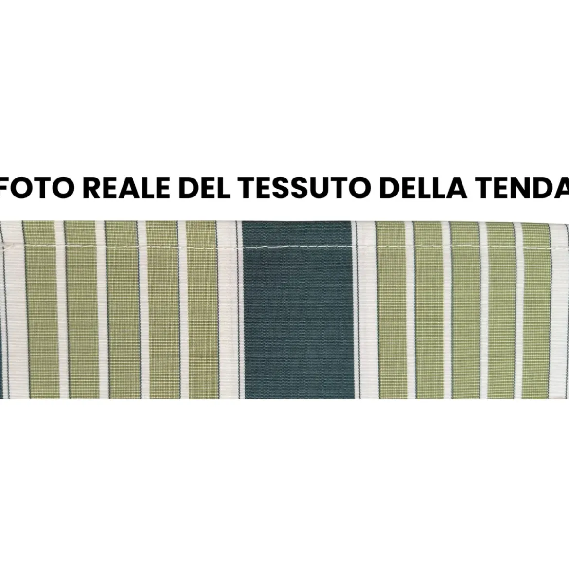 Tenda da Sole Avvolgibile Barra Quadra 250x200 cm Verde Bianco