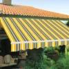 Tenda da Sole Avvolgibile 395x250 cm Bracci Retrattili Giallo Grigio