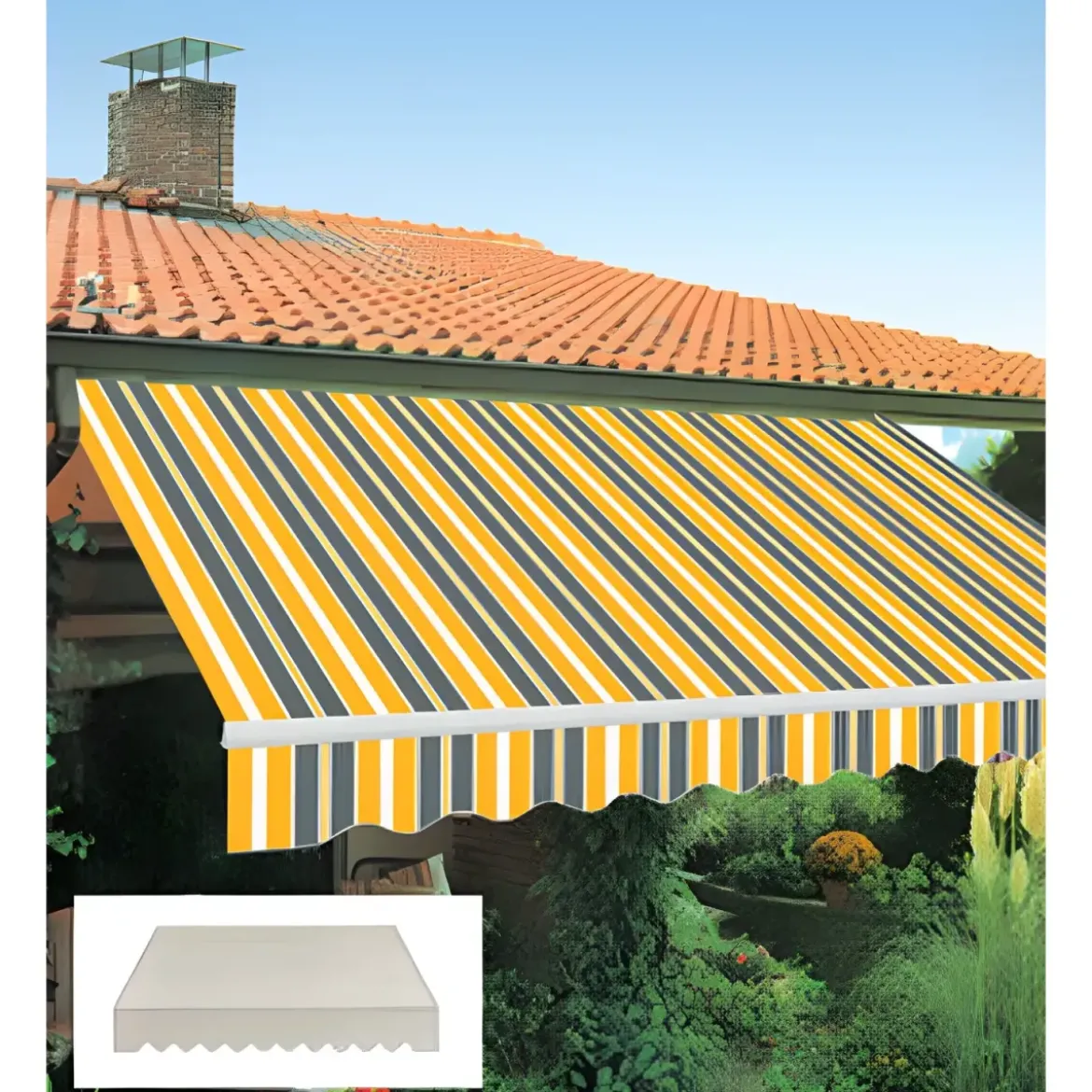 Tenda da Sole Avvolgibile 295x200 cm con Bracci Retrattili Tortora
