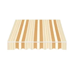 Tenda da Sole Bracci Retrattili 395x250 cm Alluminio Arancione Beige
