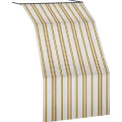 Tenda da Sole Cotone 140x300 Multiriga Giallo Lavabile Anelli Ganci