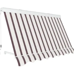 Tenda da Sole 400x300 Riga Rossa a Caduta Cassonata con Bracci
