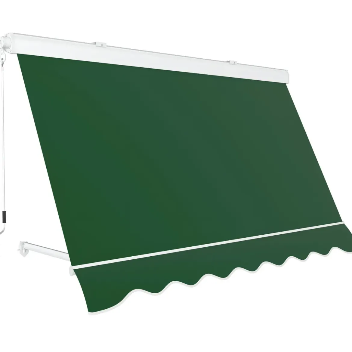 Tenda da Sole 300x300 Verde Cassonata a Caduta Bracci Balcone Terrazzo