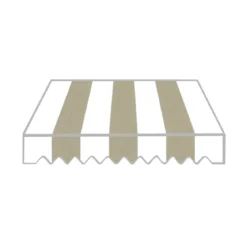Tenda Parasole a Caduta Beige 200x250 cm con Bracci Balcone Esterno Rullo Sole