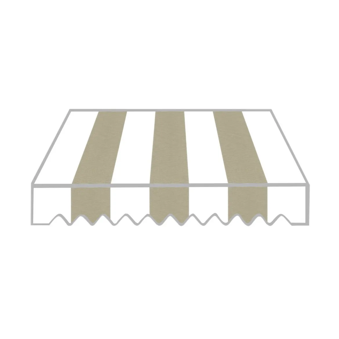 Tenda Parasole a Caduta Beige 200x250 cm con Bracci Balcone Esterno Rullo Sole