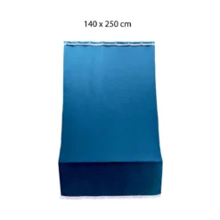 Tenda 140x250 Blu Parasole a Soffitto con Anelli per Terrazzo Ombreggiante