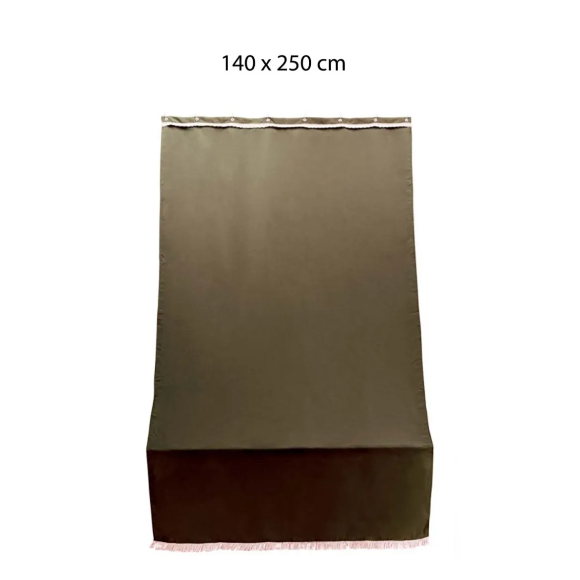 Tenda 140x250 Parasole a Soffitto con Anelli Ombreggiante Marrone