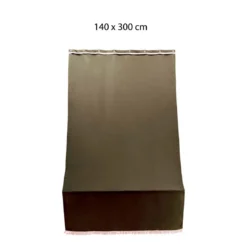 Tenda 140x300 Parasole Marrone a Soffitto con Anelli per Balcone