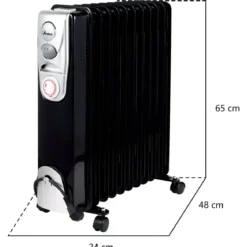Termoradiatore Elettrico Ardes 11 Elementi 2500W con Termostato Nero